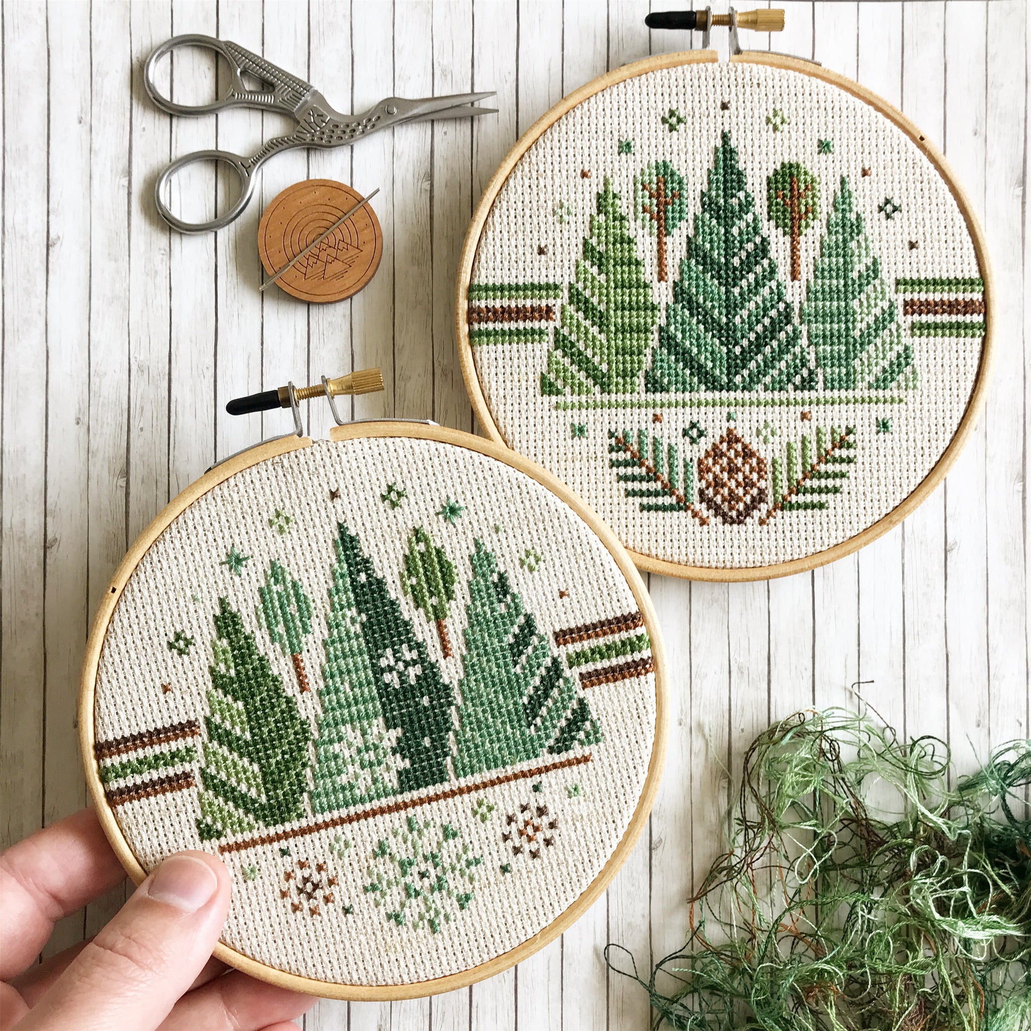 Mini Pine Trees Cross Stitch Pattern