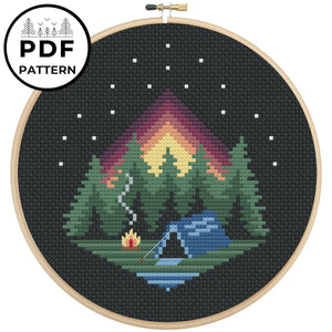 Camping Sunset Pattern