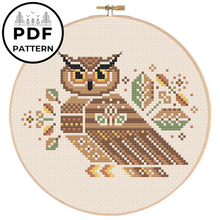 Charger l&#39;image dans la galerie, Patron - Hibou de l&#39;automne
