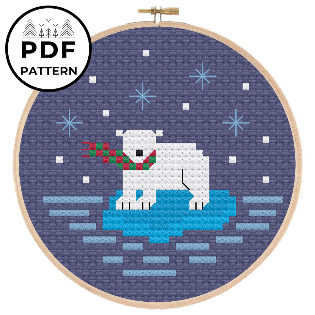 Festive Polar Bear Pattern