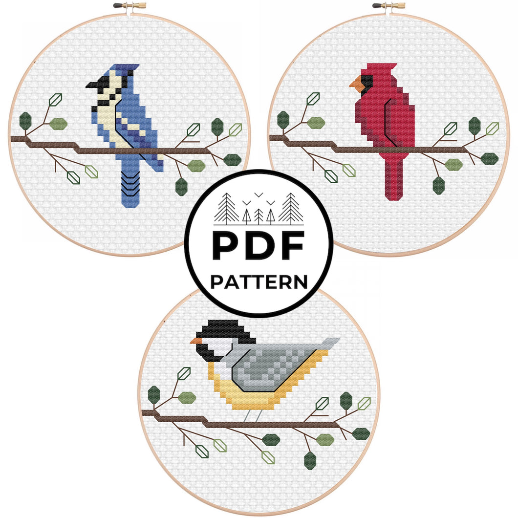 Backyard Birds Trio Pattern Bundle