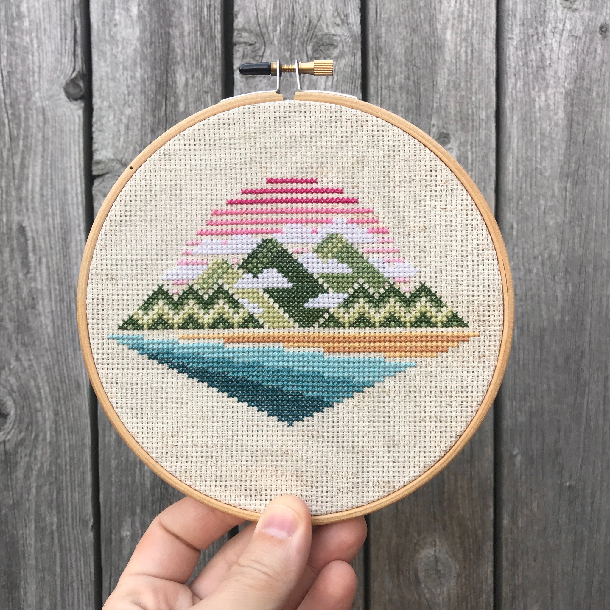 Mountain Peaks Embroidery Starter Kit For Beginners Cross - Temu