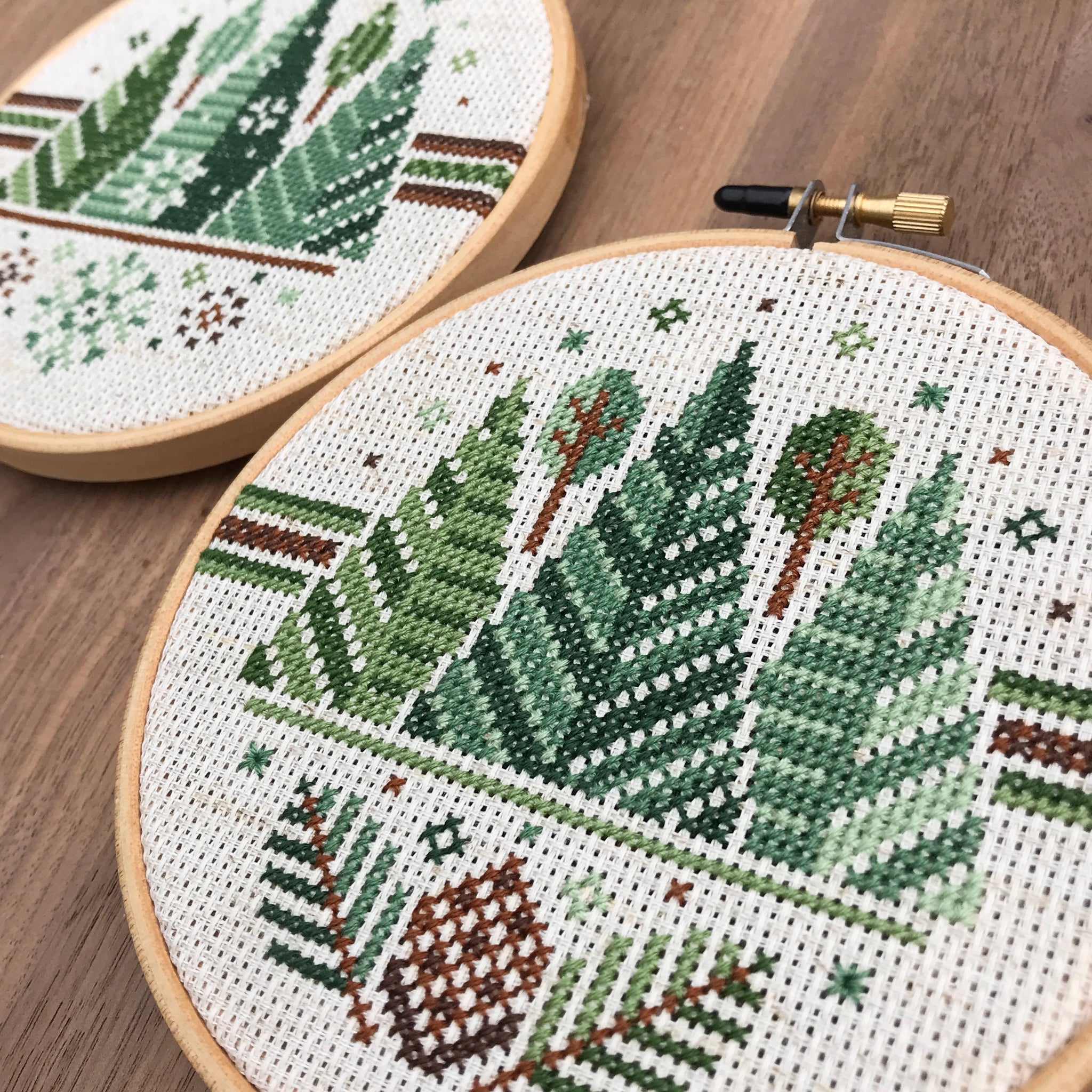 Pine Trees Cross Stitch Kit – Pigeon Coop
