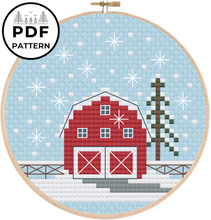 Load image into Gallery viewer, Snowy Barn Pattern

