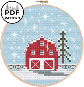 Patron - Grange sous la neige