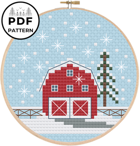 Snowy Barn Pattern